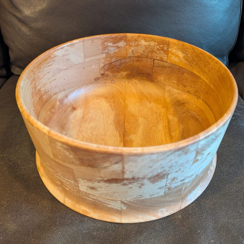 Maple bowl before refinishing.