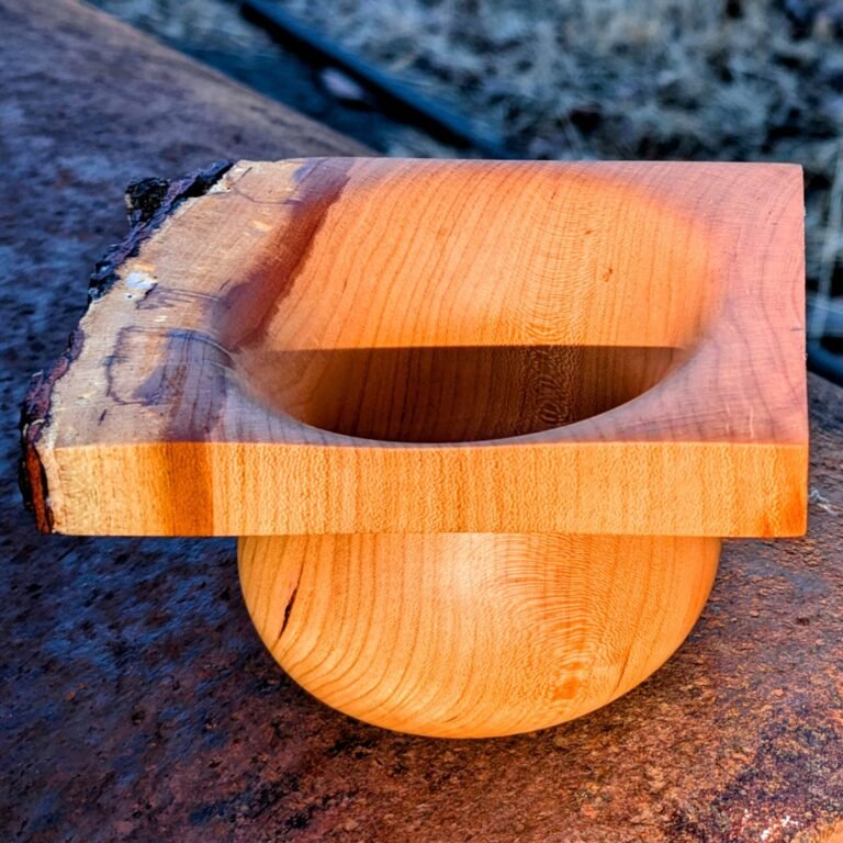 Square Live Edge Cherry Bowl